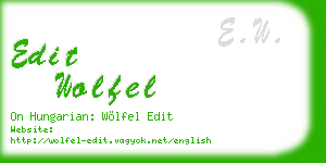 edit wolfel business card